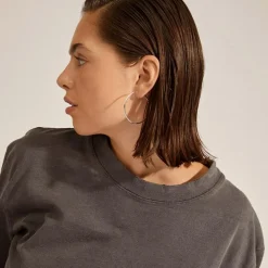 April Medium Øreringe, Silver Plated