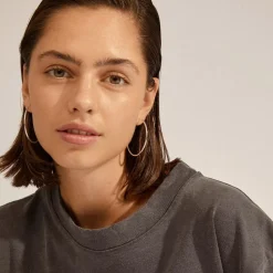 April Medium Øreringe, Silver Plated