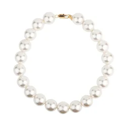 Arcade Fortune Halskæde, White/Gold, 47 cm