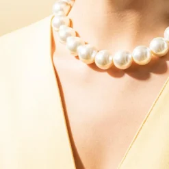 Arcade Fortune Halskæde, White/Gold, 47 cm