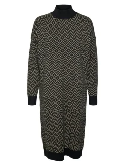 Aria Strikkjole, Black, L