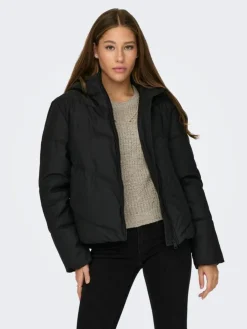 Arnhem Short Puffer Jakke, Black, XS