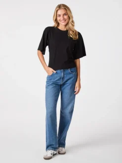 Asha Boxy T-shirt, Black, 36