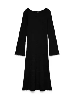 Ashely Flared Kjole, Black, M