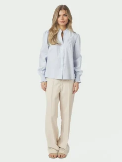 Astrida Stripe Stone Bluse, Light Blue, 40