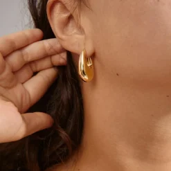 Autumn Øreringe, Gold Plated