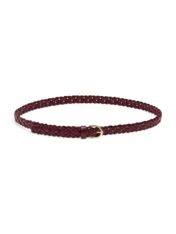 Avery Braided Bælte, Tawny Port, 90 cm