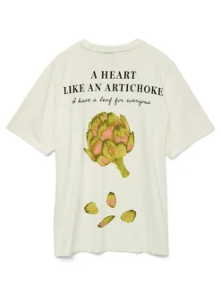 Aya Caty T-shirt, Snow White/Artichoke, XL
