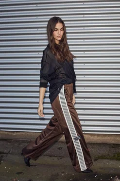 Baggy Track Bukser, Mocca, M