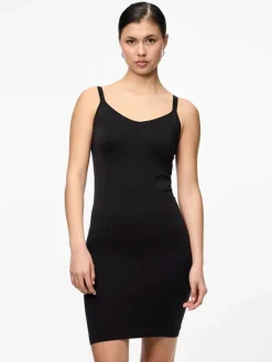 Ballroom Long Singlet Underkjole, Black, S/M