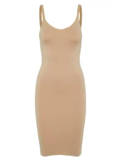 Ballroom Long Singlet Underkjole, Nature, S/M