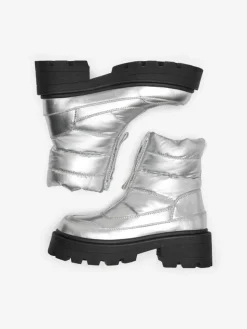 Banyu Quiltet Støvler, Sølv, 36