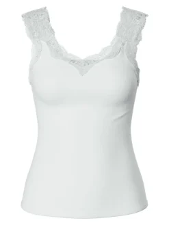 Barbera Lace Top, Bright White, M
