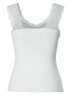 Barbera Lace Top, Bright White, M
