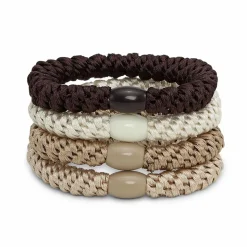 Basic Essentials 4-pak Hårelastikker, Pretty Autumn