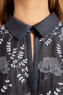 Bayanna Bluse, Magnet Grey, 42