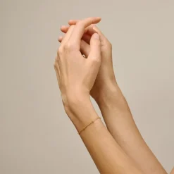 Beaded Chain Armbånd, Gold Plated, 15+4 cm