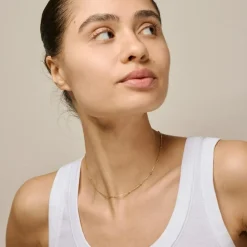 Beaded Chain Halskæde, Gold Plated, 38+2+2 cm