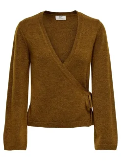 Becky Wrap Cardigan, Bison, S