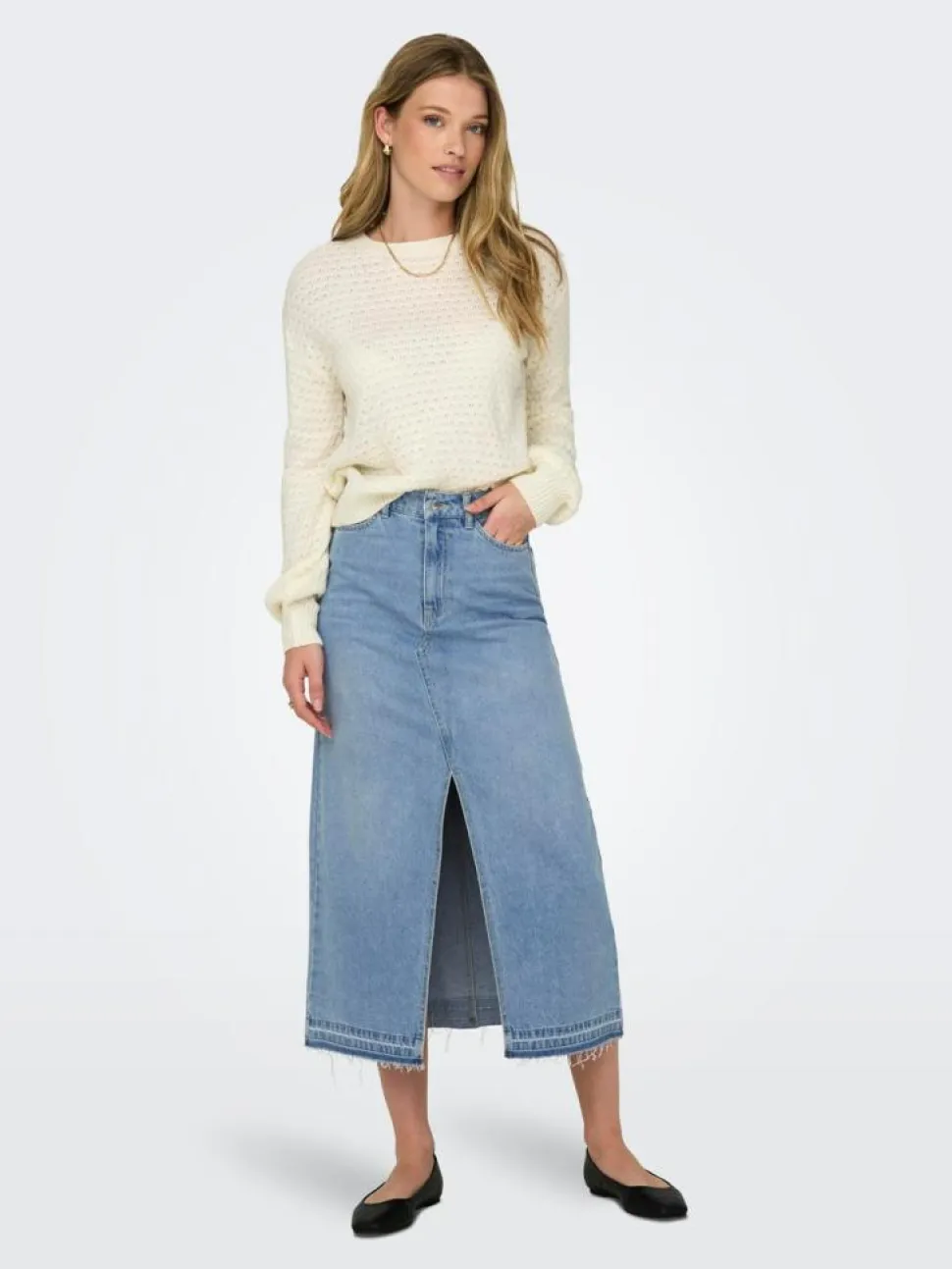 Bella Denimnederdel, Light Blue Denim, L