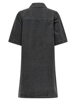 Belle Denimkjole, Washed Black, XS