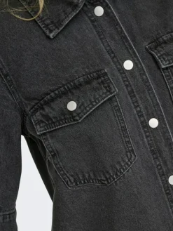 Belle Denimkjole, Washed Black, XS