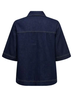 Belle Denimskjorte, Dark Blue Denim Rinse, M