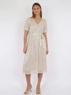 Benita Seqiuns Kjole, Champagne, 34