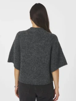 Benuta Fluffy Knit Cardigan, Antracit Melange, 38