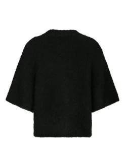 Benuta Fluffy Knit Cardigan, Black, 38