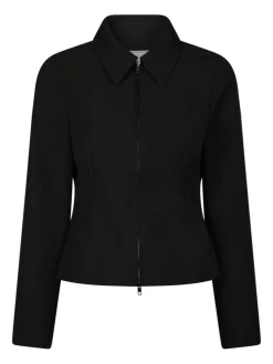 Bertha Structure Bluse, Black, 40