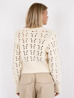 Bethie Knit Cardigan, Creme, 42