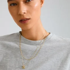Between 2-pak Halskæde, Gold Plated, 50/54+9 cm