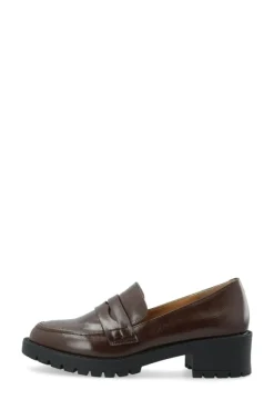 BIAPearl Simple Penny Loafers, Brown, 41