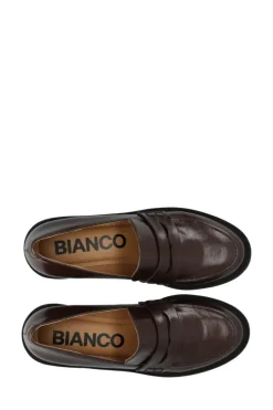 BIAPearl Simple Penny Loafers, Brown, 41