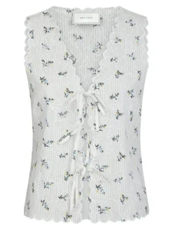 Bibi Embroidery Top, Off White, 34