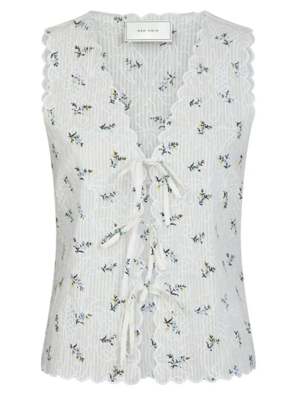 Bibi Embroidery Top, Off White, 34