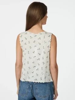 Bibi Embroidery Top, Off White, 34