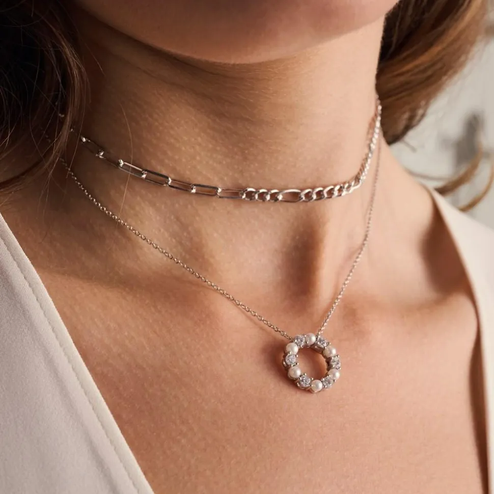 Biella Perla Halskæde, Silver