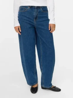 Billie Barrel Jeans, Medium Blue Denim, W31/L34