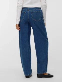 Billie Barrel Jeans, Medium Blue Denim, W31/L34