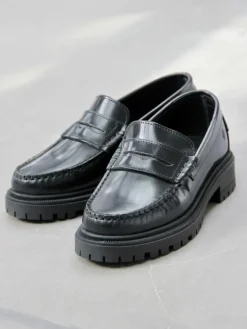 Birgitte Loafers, Black Polido,