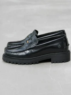 Birgitte Loafers, Black Polido,