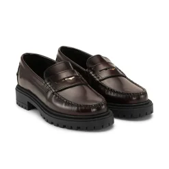 Birgitte Loafers, Bordo Polido, 37