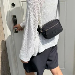 Block Crossbody, Black/Gold