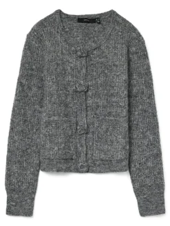 Blossom Cardigan, Medium Grey Melange, XL