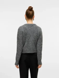 Blossom Cardigan, Medium Grey Melange, XL