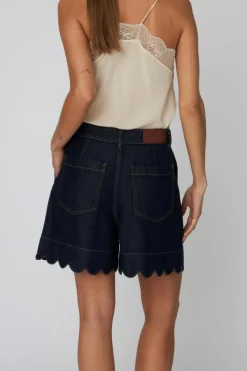 Blue Denim Shorts, Denim Blue, 38