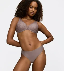 Body Make-Up Illusion Lace Highleg Tai Trusser, Pigeon Grey, 46