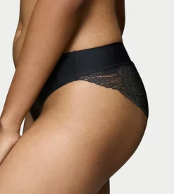 Body Make-Up Illusion Lace Highleg Tai Trusser, Black, 40